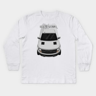 Ford F150 SVT Raptor 2010-2014 - Silver Kids Long Sleeve T-Shirt